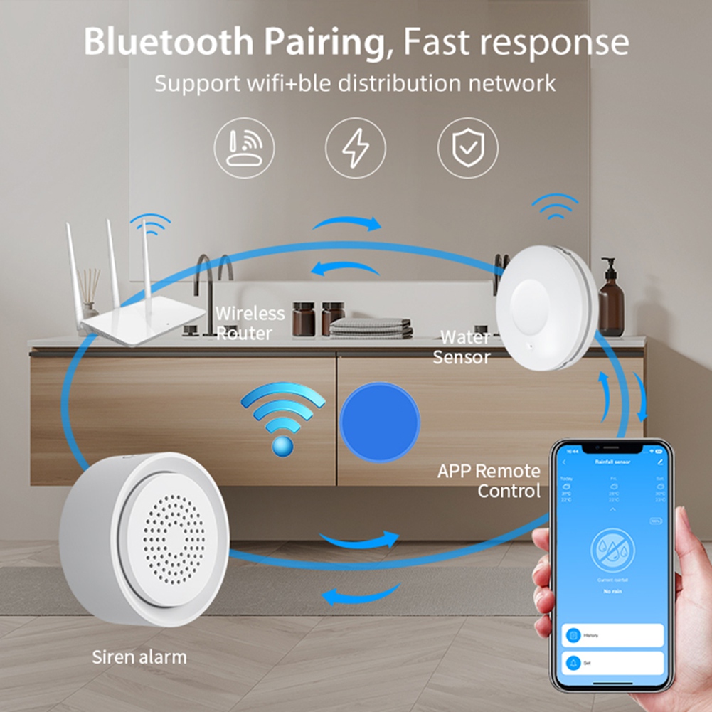 Smart Home Automation Kit - PHILE-Home Automation Wifi Waterleksensor Lekkagesensor Met