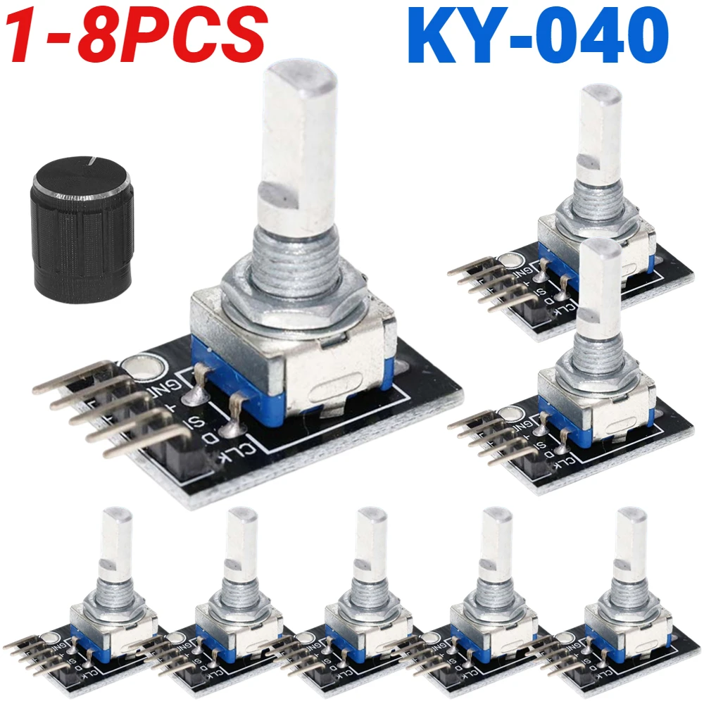 Sensor Kit Arduino - 1-8PCS KY-040 360 Graden Roterende Encoder