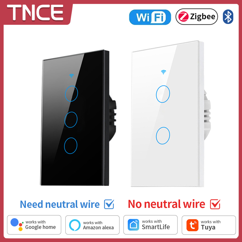 Smart Light Switch Wifi - Tnce Tuya Wifi/Zigbee Slimme Lichtschakelaar, Neutrale