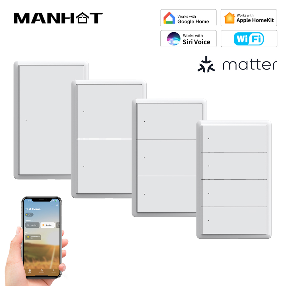 Smart Light Switch Wifi - MANHOT Homekit WiFi Smart Switch Geen