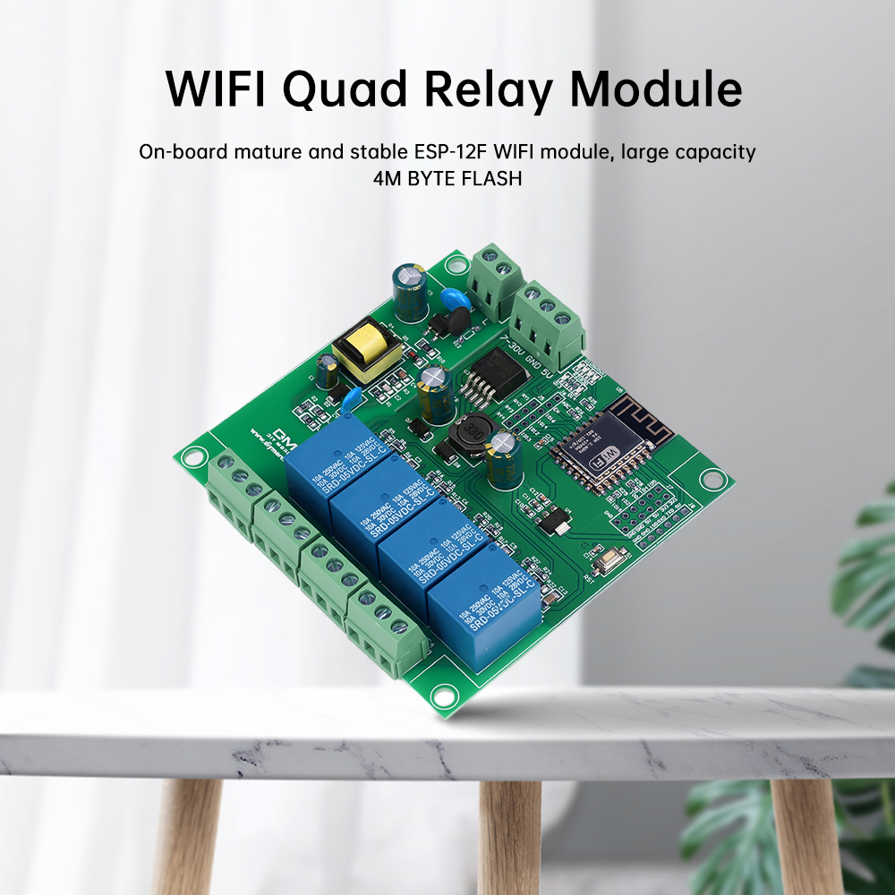 Relaismodule WiFi 4-kanaals ES - Esp8266 Relay Module recensie en prijs