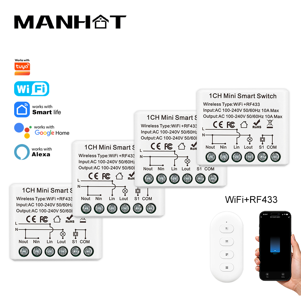 10A Mini WIFI Smart Switch RF4 - Smart Light Switch Wifi recensie en prijs